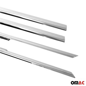 Honda Civic SD Window Trim - Omac - S.Steel - Gloss Silver - '96-'00